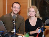 R.M.Sicha ve studiu s redaktorkou  Jitkou Slezákovou